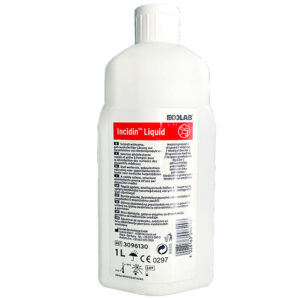 INCIDIN™ Liquid de Ecolab – Desinfectante de superficies listo para usar a base de alcohol, botella 1 L | GIMA Ref. GM36800 | Bacterias, levaduras y tuberculosis en 5 min | Producto sanitario clase IIa