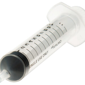 Jeringa 3 cuerpos Terumo® 10 ml sin aguja – Cono Luer Slip excéntrico – Ref. MDSS10ESE – Caja 100 uds estériles