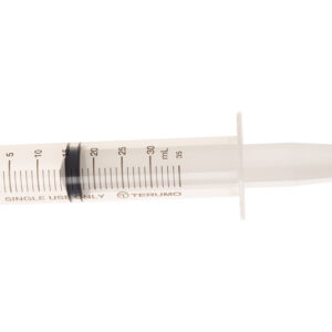 Jeringa estéril sin aguja Terumo® 30 ml cono Luer Lock céntrico - Ref. SS+30L1MP - Caja de 25 uds (GIMA 37637)