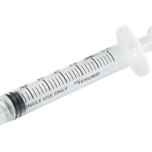 Jeringa Terumo® 3 ml sin aguja con cono Luer Lock céntrico estéril – Ref. MDSS03LE | Caja de 100 uds.