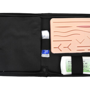 Kit de Entrenamiento de Suturas GIMA 23022 – Simulador de Prácticas con Pad de Silicona, Instrumental de Acero y Suturas (No para uso médico)