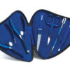 Kit de Podología GIMA en Forma de Corazón – Azul – 6 Instrumentos para el Cuidado de Uñas y Cutículas (Ref. 39800)