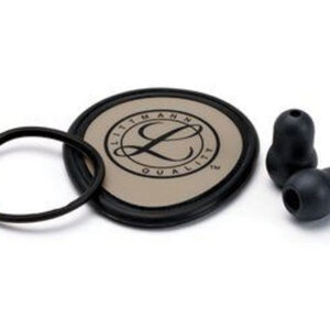 Kit de Recambios y Accesorios Originales 3M™ Littmann® para Estetoscopio Lightweight – Membrana Sintonizable, Anillo, Cubierta de Campana No Frío y Olivas en Negro (Ref. 40020 / SKU 51466)