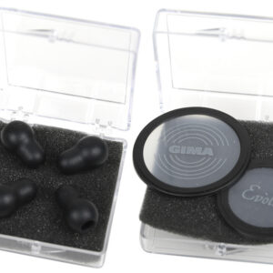 Kit de repuestos GIMA EVOLVE: 2 membranas flotantes + 2 pares de olivas para estetoscopio doble – Recambio (negro o transparente)