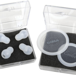 Kit de repuestos GIMA EVOLVE: 2 membranas flotantes + 2 pares de olivas para estetoscopio doble – Recambio (negro o transparente)