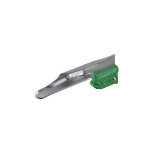 Láminas de laringoscopio de fibra óptica (F.O.) de un solo uso tipo Miller N.º 0 y 1 – GIMA, compatibles ISO 7376 Green System (Ref. GM57991 y GM57992)