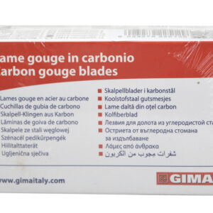 Láminas Gouge de Acero al Carbono Estériles GIMA – Numeraciones 1, 2, 3, 4, 5, 8, 10, 12 y 15 (Refs. 22501–22515) | Caja de 50 uds