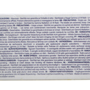 Láminas Gouge de Acero al Carbono Estériles GIMA – Numeraciones 1, 2, 3, 4, 5, 8, 10, 12 y 15 (Refs. 22501–22515) | Caja de 50 uds