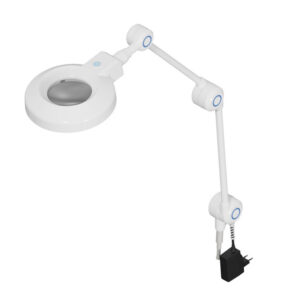 Lámpara de exploración con lupa GIMANORD LED PLUS Tunable White GIMA | Luz fría LED regulable 4-100 %, CRI 95 Ra, sobremesa con pinza (Ref. GM30714)