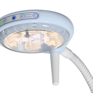 Lámpara de exploración LED GIMA PRIMALED-FLEX LIGHT con carro y batería | Luz fría 105.000 lux | Ref. GM49124