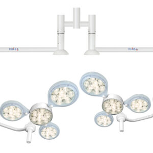 Lámpara Quirúrgica LED QUATTROLUCI GIMA sobre carro móvil – 160.000 lux, CRI 94, 36 LED (Ref. GM49150)
