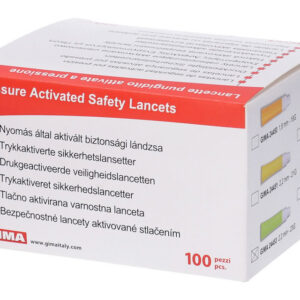 Lancetas de Seguridad Automáticas Redondas – Punción Capilar Estéril (18G–28G) | Caja 100 uds | GIMA