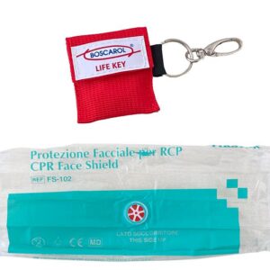 LIFE KEY MASK KEYRING RED