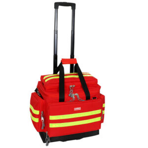 Maletín-Bolsa de Emergencias con Trolley Smart Trolley Bag GIMA – Mediana, color rojo, 56 x 32,5 x 49 cm (Ref. 27154)