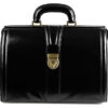 Maletín médico de piel GIMA Prime Valigetta – Bolsa de cuero con fondo rígido y cierre metálico, ref. GM27114 (negro)