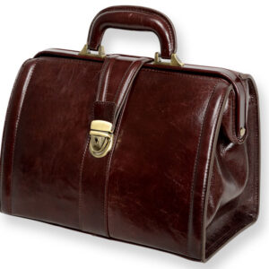 Maletín médico de piel GIMA Prime Valigetta – Bolsa de cuero con fondo rígido y cierre metálico, ref. GM27114 (negro)