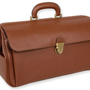 Maletín Médico SUPERTEXAS SKAY GIMA – Bolsa de Visita Color Cognac con Bolsillo Exterior, Bolsillo Interior con Cremallera y Doble Cerradura | Ref. GM27105