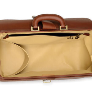 Maletín Médico SUPERTEXAS SKAY GIMA – Bolsa de Visita Color Cognac con Bolsillo Exterior, Bolsillo Interior con Cremallera y Doble Cerradura | Ref. GM27105