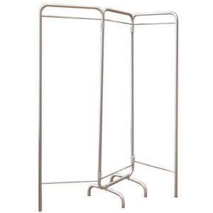 Mampara móvil biombo de 3 paneles sin cortinas GIMA | Estructura tubular de aluminio | 150 x 167,5 cm | Ref. GM45560
