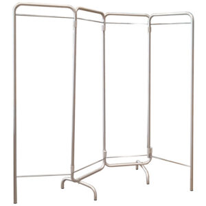 Mampara móvil biombo de 3 paneles sin cortinas GIMA | Estructura tubular de aluminio | 150 x 167,5 cm | Ref. GM45560