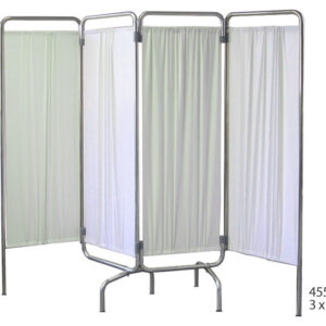 Mampara móvil biombo de 3 paneles sin cortinas GIMA | Estructura tubular de aluminio | 150 x 167,5 cm | Ref. GM45560