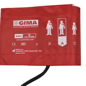 Manguito Adulto para Tensiómetro con Cámara TPU y 1 Tubo – GIMA, Nylon Calibrado sin Látex, 49x15 cm (Brazo 26-40 cm), Compatible con Sirio, London, Boston, Roma 1T, Tokyo, Madrid, Ri-san, Precisa y Minimus (Refs. GM32842 / GM32844 / GM32845)