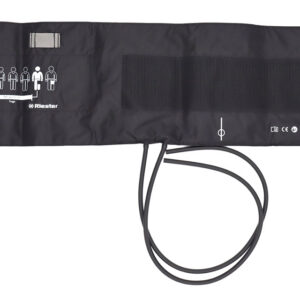 Manguito de esfigmomanómetro Riester 2 tubos sin látex – Repuesto original compatible con tensiómetros de doble tubo (BigBen), 5 tallas de velcro (Ref. GM49820)