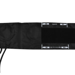 Manguito para Tensiómetro de Paciente Obeso GIMA (Ref. 32841) – 2 Tubos, Nylon Negro, 62 x 17,5 cm · Brazo 34-51 cm