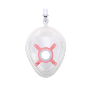 Mascarilla de anestesia desechable monopaciente con cámara de aire inflable y gancho, talla N.º 1 infantil, rosa | GIMA 57701