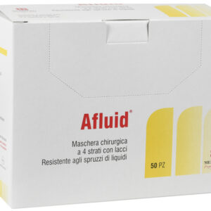 Mascarilla Quirúrgica GIMA AFLUID® Tipo IIR 4 Capas – Filtración BFE ≥99% – Verde con Cintas (Lacets) – Caja 600 uds. (Ref. 20703, SKU GM20703)
