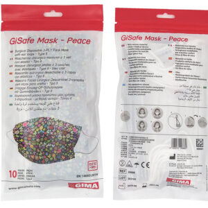 Mascarilla Quirúrgica GISAFE Tipo IIR 3 Capas con Gomas - Filtración BFE 98% (GIMA)
