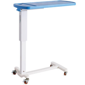 Mesa de Cama MASTER GIMA – Mesa sobrecama con tablero ABS extragrande, altura regulable por muelle de gas y 4 ruedas Ø 50 mm (Ref. 27447) | SKU GM27447