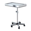 Mesa de Mayo de 5 radios en acero inoxidable con bandeja extraíble y altura regulable 90–115 cm – GIMA (Ref. 45832)