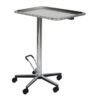 Mesa Mayo Hidráulica con Bomba, Base de Aluminio de 5 Radios y Bandeja de Acero Inoxidable AISI 304 para Quirófano | GIMA Ref. 45834