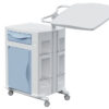 Mesilla de noche Olympus con mesa de sobrecama inclinable y regulable en altura – Polietileno con ruedas (GIMA 43552)