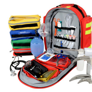 Mochila de Emergencias GIMA 10 – Kit Completo de Urgencias con Resucitador de Silicona, Laringoscopio y Material de Vía Aérea | GIMA 34164