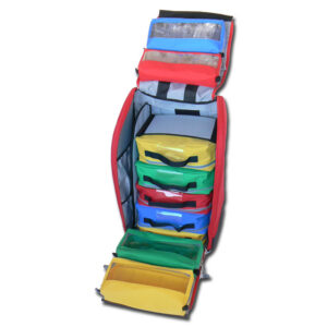 Mochila Médica Modular para Ambulancia GIMA (Ref. 27174) de Poliéster, Extra Grande con 8 Bolsas Internas, 40x30x57 cm