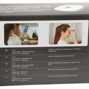 Monitor de Signos Vitales 5 en 1 GIMA (35192) con Bluetooth: Tensiómetro, Termómetro, Pulsioxímetro y ECG Portátil
