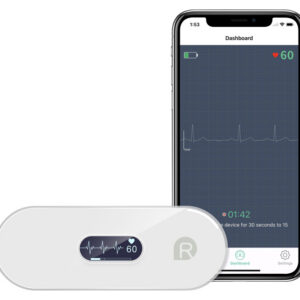 Monitor ECG portátil de mano DuoEK™ S – Electrocardiógrafo personal con pantalla OLED y Bluetooth 4.0 (GIMA, Ref. 33238)