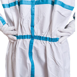 Mono de protección desechable con capucha y costuras termoselladas GIMA – Tipo 4B-5B-6B (EN 14605, EN 14126, EN 13034) – 60 g, tallas S a XXL (Ref. GM21080-GM21084)