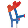 Muletas pediátricas TIKI GIMA rojo/azul - Par de muletas regulables para niños y adolescentes (Ref. 43116)