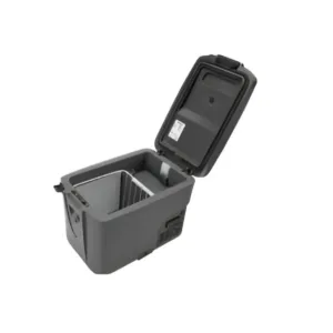 Nevera portátil con compresor y condensador para vehículo 12V 24V, medidas 530x345x390mm, rango temperatura +10º a -10º