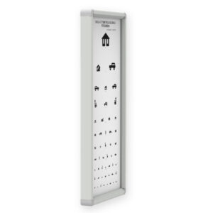 Optotipo Pediátrico "CHILDREN" GIMA – Tabla Optométrica Infantil de Agudeza Visual para 3 m, No Iluminada, con Pantalla de Acrílico | Ref. 27393 (GM27393)