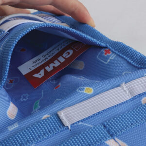 Organizador de Bolsillo para Enfermería GIMA (Pocket Organizer) – Azul Claro, 15 x 12 x 2 cm, con Compartimentos para Bolígrafos, Termómetro y Linternas | Ref. GM27142