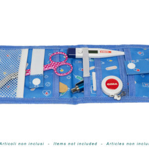 Organizador de Bolsillo para Enfermería GIMA (Pocket Organizer) – Azul Claro, 15 x 12 x 2 cm, con Compartimentos para Bolígrafos, Termómetro y Linternas | Ref. GM27142