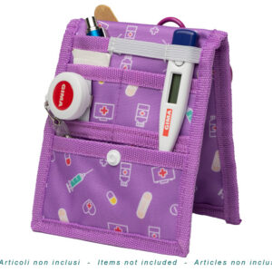 Organizador de Bolsillo para Enfermería GIMA (Pocket Organizer) – Azul Claro, 15 x 12 x 2 cm, con Compartimentos para Bolígrafos, Termómetro y Linternas | Ref. GM27142