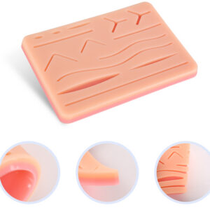 Pad de Entrenamiento de Suturas con Heridas y Malla GIMA 23020 – Simulador de Silicona con 14 Heridas para Práctica de Suturas