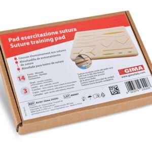 Pad de Entrenamiento de Suturas con Heridas y Malla GIMA 23020 – Simulador de Silicona con 14 Heridas para Práctica de Suturas