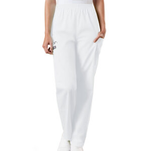 Pantalón Cargo de Enfermería Cherokee® Originals para Mujer, Blanco, Talla XXS – Uniforme Sanitario (Ref. GM18086)