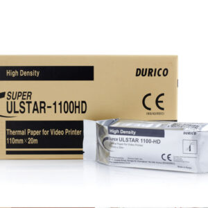 Papel térmico Durico GIMA compatible con videoimpresoras Sony y Mitsubishi – Rollos 84 y 110 mm (UPP-84HG, UPP-110HD, UPP-110S, UPP-84S, UPP-210HD) – Dispositivo médico clase I